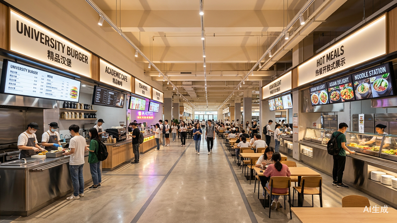 大学食堂,“变身”商场B1
